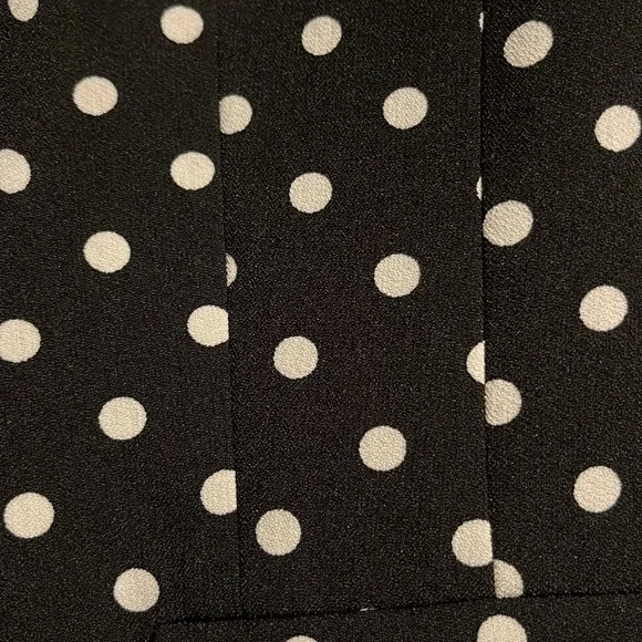 Kasper - Vintage 90’s Black & White Polka Dot Blazer Jacket - Picture 11 of 12